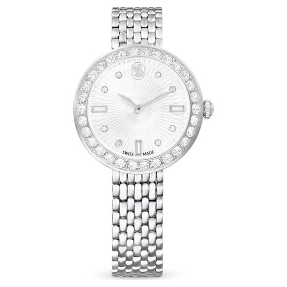 NWT Authentic Swarovski Certa Quartz Crystal Silver Dial Women's Watch - Picture 1 of 3
